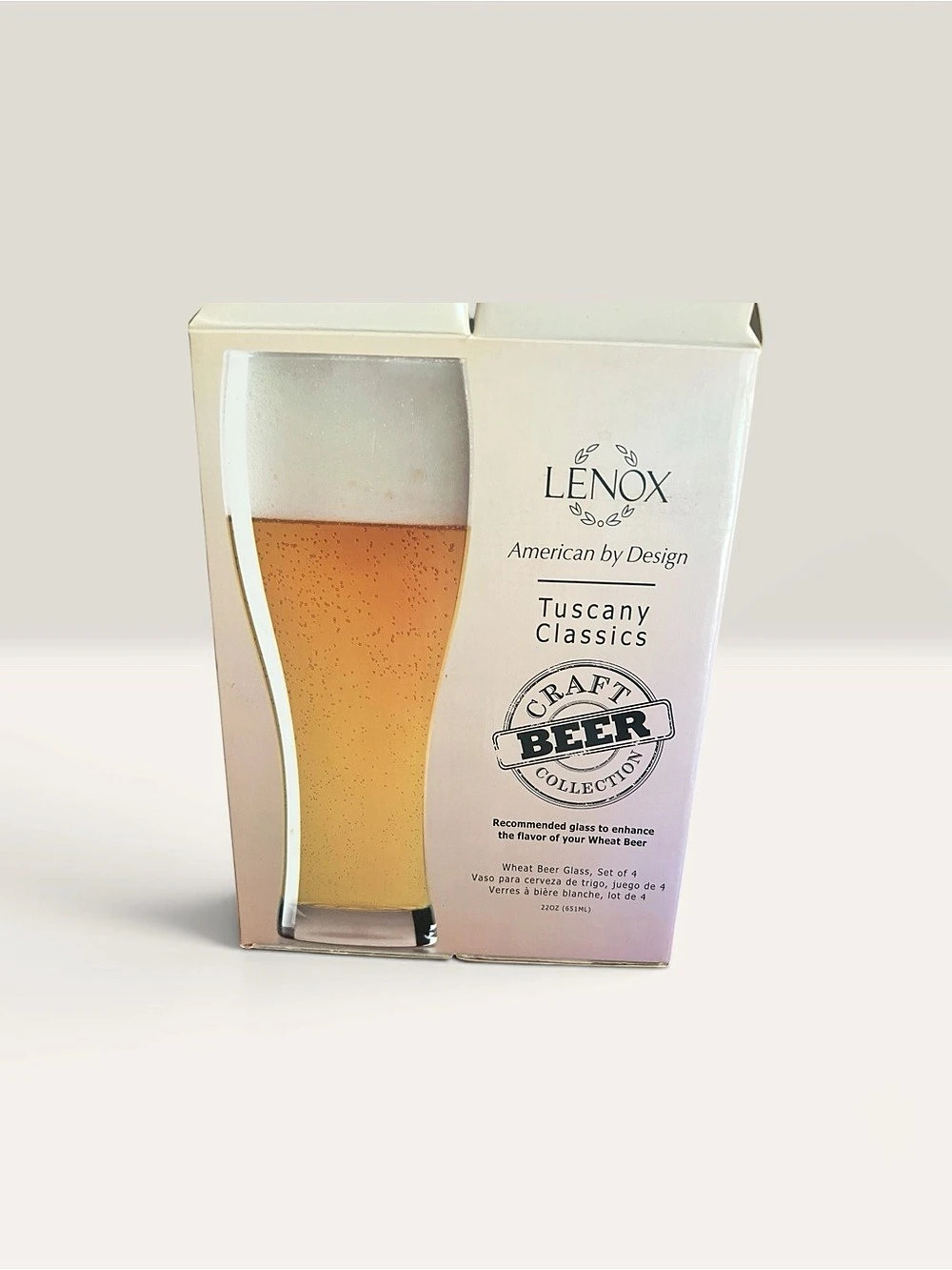 Lenox Tuscany Classics Craft Beer Collection Wheat Beer Glass Set Wheat Beer